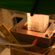 Analyzing an ice core.